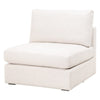 Tom 38 Inch Modular Armless Chair Stain Resistant White Upholstery By Casagear Home BM311376