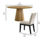 Yuvi 5 Piece Dining Table and Chair Set Brown Round Top Beige Black By Casagear Home BM311391