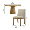 Yuvi 5 Piece Dining Table and Chair Set Brown Round Top Beige Cushioned By Casagear Home BM311392