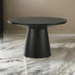 Yuvi 29 Inch Coffee Table, Round Tabletop, Pedestal Base, Black Finish By Casagear Home