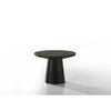 Yuvi 22 Inch Side End Table, Round Top, Pedestal Base, Ebony Black Finish By Casagear Home