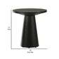 Yuvi 21 Inch Accent Table Round Tabletop Pedestal Base Ebony Black By Casagear Home BM311407