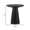 Yuvi 21 Inch Accent Table Round Tabletop Pedestal Base Ebony Black By Casagear Home BM311407