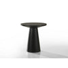 Yuvi 21 Inch Accent Table, Round Tabletop, Pedestal Base, Ebony Black By Casagear Home