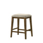 Rani 26 Inch Counter Height Stool Cushioned Seat Backless Beige Finish By Casagear Home BM311413