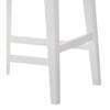 Rani 26 Inch Counter Height Stool Cushioned Seat Backless White Finish By Casagear Home BM311414