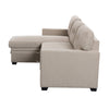 Ady 83 Inch Sleeper Sectional Sofa Storage Chaise Reversible Beige By Casagear Home BM311415