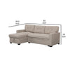 Ady 83 Inch Sleeper Sectional Sofa Storage Chaise Reversible Beige By Casagear Home BM311415