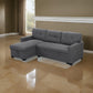 Ady 83 Inch Sleeper Sectional Sofa with Storage Chaise, Reversible, Gray By Casagear Home