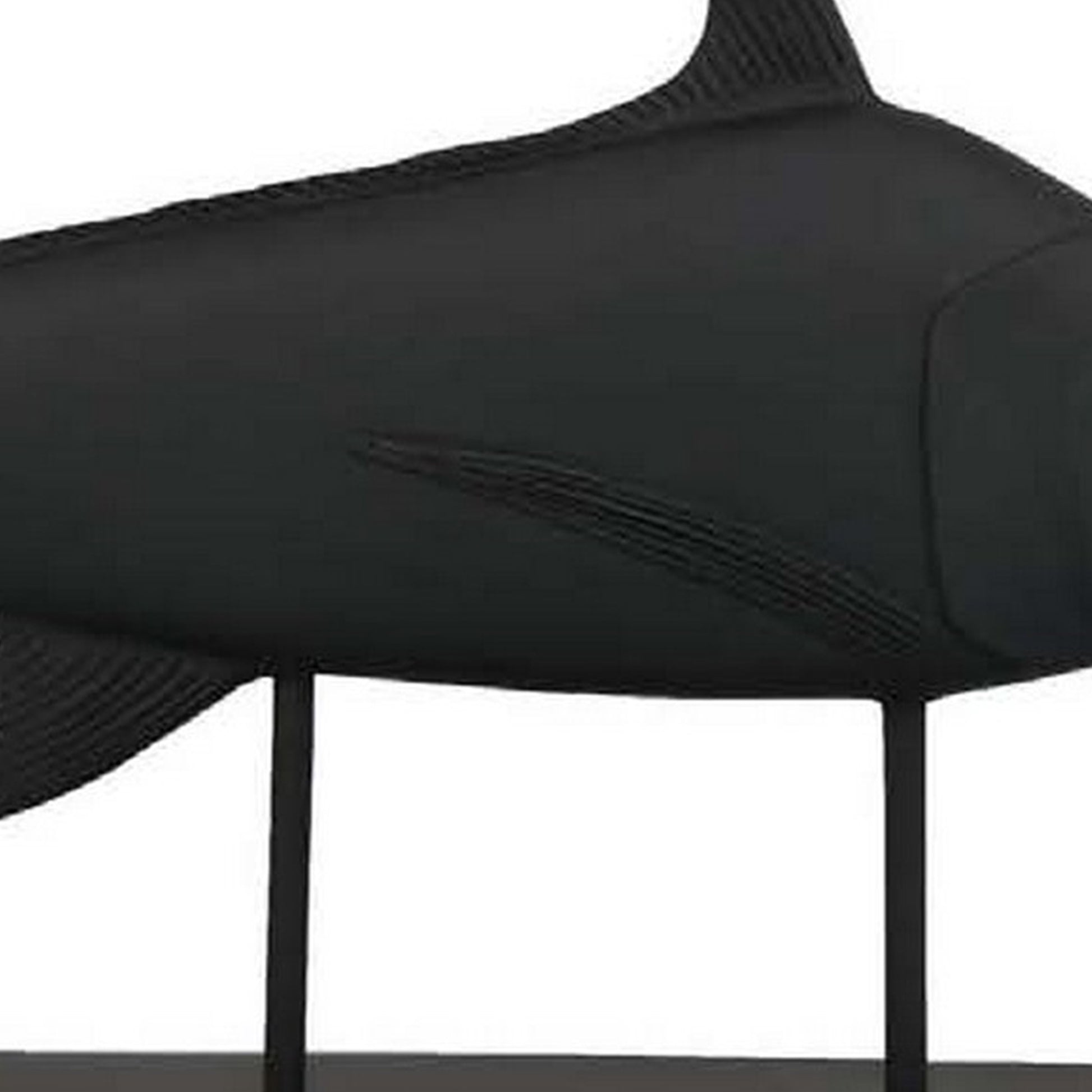 Owa Swordfish Sculpture Resin Tabletop Decor on Stand Classic Matte Black By Casagear Home BM311445