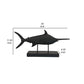 Owa Swordfish Sculpture Resin Tabletop Decor on Stand Classic Matte Black By Casagear Home BM311445