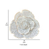 Cari 28 Inch Wall Decor Modern 3D Metal Flower Hanging Art White Gold By Casagear Home BM311460