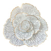 Cari 28 Inch Wall Decor Modern 3D Metal Flower Hanging Art White Gold By Casagear Home BM311460