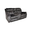 Harbor 73 Inch Loveseat Power Recliners Console Gray Faux Suede By Casagear Home BM311474