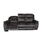 Harbor 82 Inch Sofa with Dual Manual Recliners Gray Faux Suede Upholstery By Casagear Home BM311475