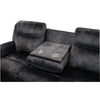 Harbor 82 Inch Sofa with Dual Manual Recliners Gray Faux Suede Upholstery By Casagear Home BM311475