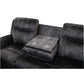 Harbor 82 Inch Sofa with Dual Power Recliners Gray Faux Suede Upholstery By Casagear Home BM311476