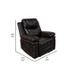 Linden 37 Inch Power Glider Recliner Chair Plush Brown Faux Leather By Casagear Home BM311477