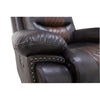 Asher 39 Inch Manual Recliner Chair Wood Pocket Coils Brown Faux Leather By Casagear Home BM311481