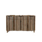 Texu 70 Inch Sideboard Console Pine Wood 4 Doors 3 Drawers Brown Blue By Casagear Home BM311493