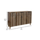 Texu 70 Inch Sideboard Console Pine Wood 4 Doors 3 Drawers Brown Blue By Casagear Home BM311493