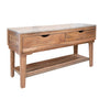 Asic 67 Inch Bar Height Sofa Table Natural Brown Mango Wood Grain Details By Casagear Home BM311499