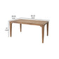 Asic 60 Inch Dining Table Mango Wood Grain Details Natural Brown By Casagear Home BM311500