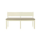 Celi 53 Inch Dining Bench Taupe Faux Leather Seat Beige Wood Frame By Casagear Home BM311521