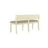 Celi 53 Inch Dining Bench Taupe Faux Leather Seat Beige Wood Frame By Casagear Home BM311521