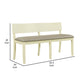 Celi 53 Inch Dining Bench Taupe Faux Leather Seat Beige Wood Frame By Casagear Home BM311521