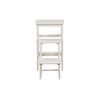 Nero 30 Inch Folding Step Stool 3 Tier Design Farmhouse Cream Wood By Casagear Home BM311530