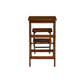 Nero 30 Inch Folding Step Stool 3 Tier Design Farmhouse Rich Brown Wood By Casagear Home BM311531