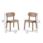 Seln 20 Inch Dining Chair Set of 2 Curved Seat Splayed Legs Dark Brown By Casagear Home BM311539