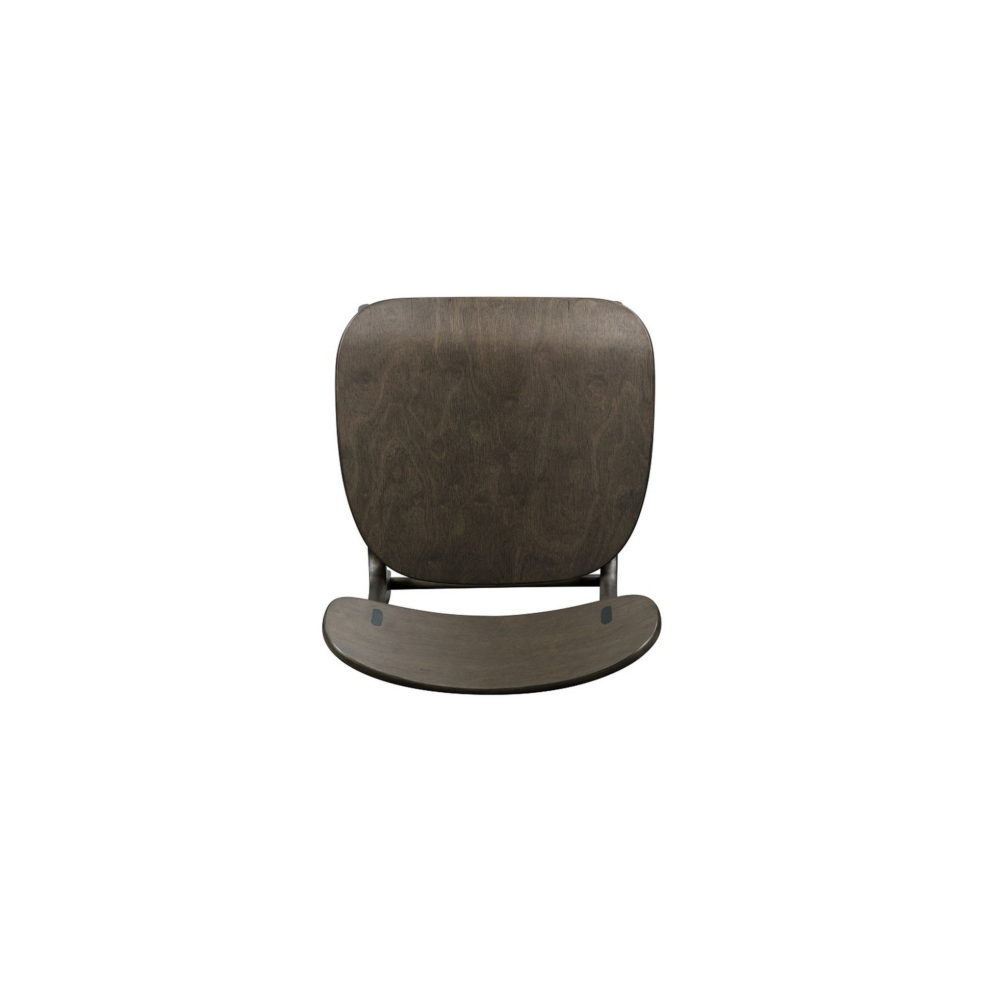 Seln 24 Inch Counter Stool Chair Curved Seat Open Back Dark Gray Wood By Casagear Home BM311541