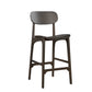 Seln 30 Inch Barstool Chair Curved Seat Open Back Dark Gray Wood By Casagear Home BM311542