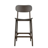 Seln 30 Inch Barstool Chair Curved Seat Open Back Dark Gray Wood By Casagear Home BM311542