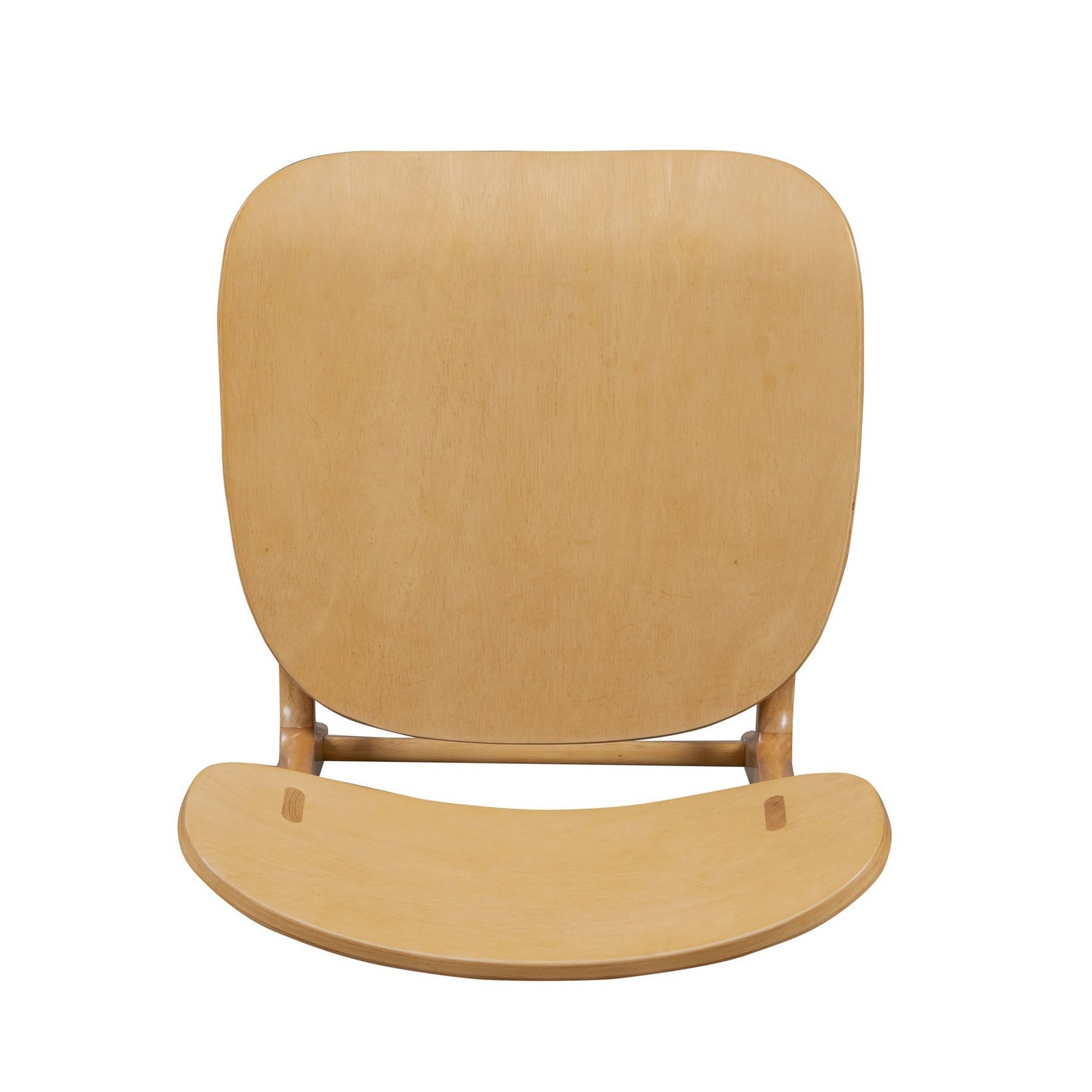 Seln 24 Inch Counter Stool Chair Curved Seat Open Back Light Brown Wood By Casagear Home BM311545