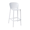 Celin 30 Inch Barstool Chair Set of 4 Stackable Mesh Curved Seat White By Casagear Home BM311550