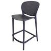 Celin 26 Inch Counter Stool Chair Set of 4 Stackable Mesh Back Gray By Casagear Home BM311552