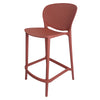 Celin 26 Inch Counter Stool Chair Set of 4 Stackable Mesh Back Orange By Casagear Home BM311553