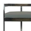 Keyn 26 Inch Counter Stool Chair Faux Leather Stainless Steel Base Gray By Casagear Home BM311555