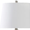 22 Inch Table Lamp Cream Round Cascading Ceramic Design Urn Brushed Metal By Casagear Home BM311579