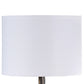 20 Inch Accent Table Lamp Dual Roe Deer Design White Drum Shade Bronze By Casagear Home BM311587