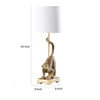 Ree 24 Inch Accent Table Lamp Monkey Resin Sculpture Drum Shade Gold By Casagear Home BM311588