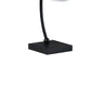 Jiya 29 Inch Arc Table Lamp Hanging Design 2 White Drum Shades Black By Casagear Home BM311590