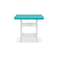 Ely 42 Inch Counter Height Dining Table Outdoor Slatted Turquoise White By Casagear Home BM311600