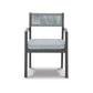 Arto 24 Inch Outdoor Dining Armchair Set of 2 Rope Back Cushion Gray Wood By Casagear Home BM311610