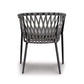 Plum 24 Inch Outdoor Dining Chair Set of 4 Woven Wicker Steel Frame Gray By Casagear Home BM311613