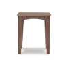 Emme 21 Inch Outdoor Side End Table Square Slatted Top Brown Frame By Casagear Home BM311627