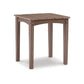 Emme 21 Inch Outdoor Side End Table Square Slatted Top Brown Frame By Casagear Home BM311627